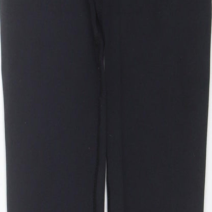 Workout Womens Black  Polyamide Compression Leggings Size 4 L24 in Regular  - size 4-6
