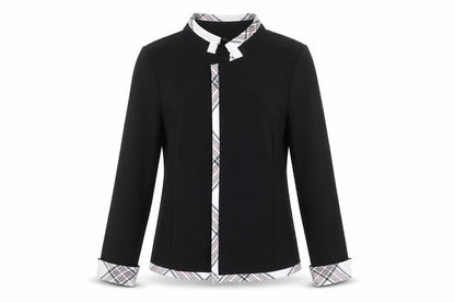 Front view of Bella Moda women’s blue jacket, size UK 14