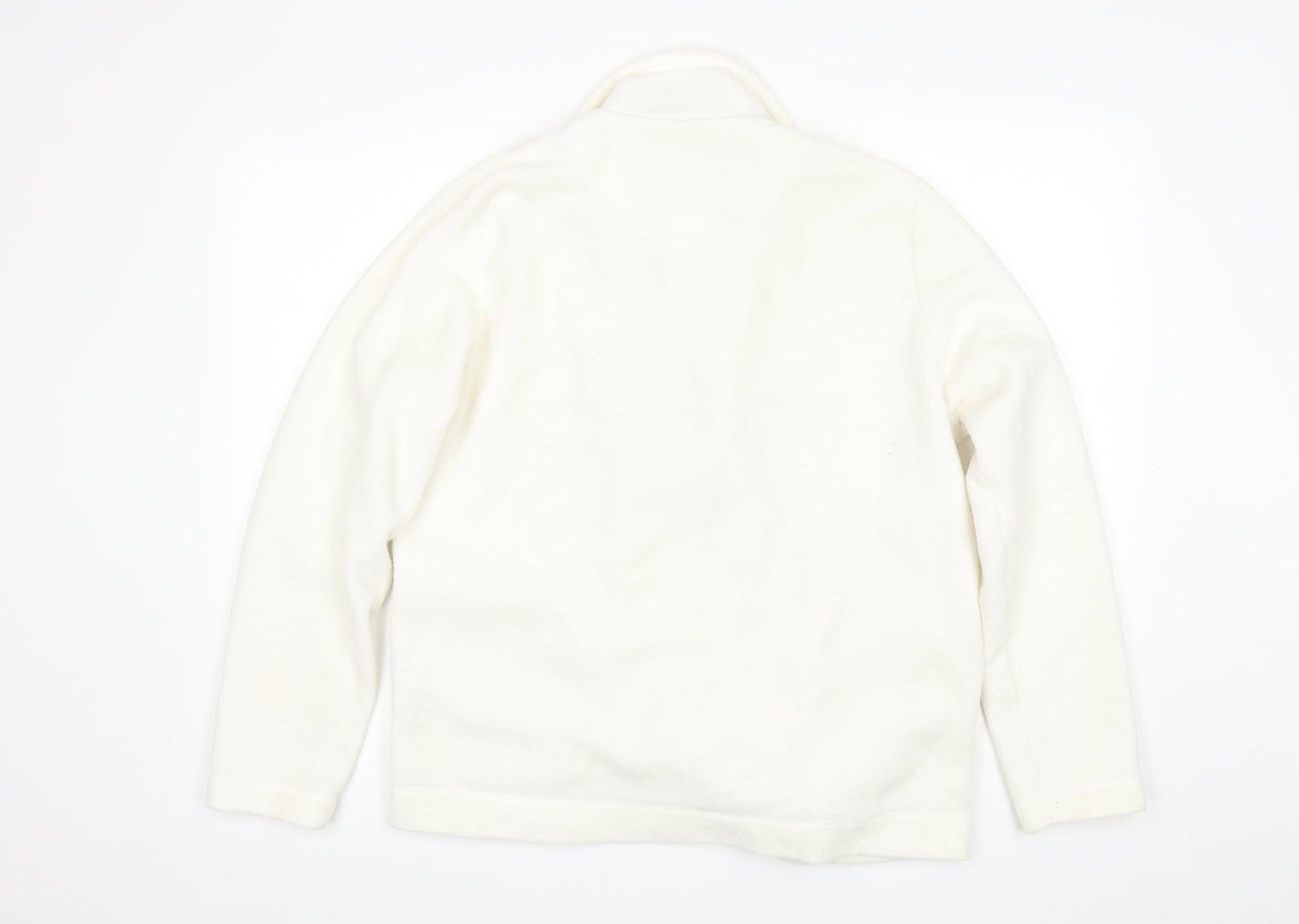 Back view of akal sport women’s white jacket, size M