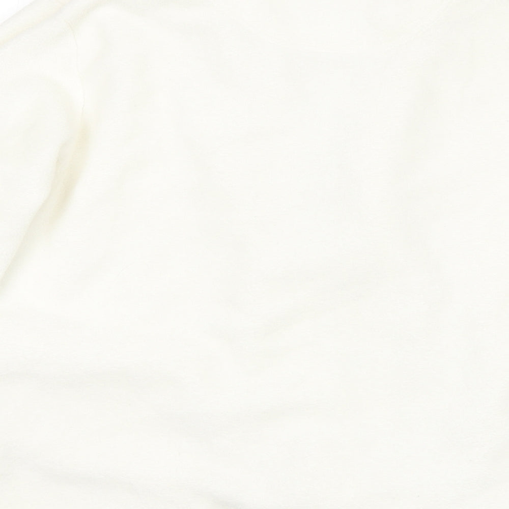 Brand and care label for akal sport women’s white jacket, size M