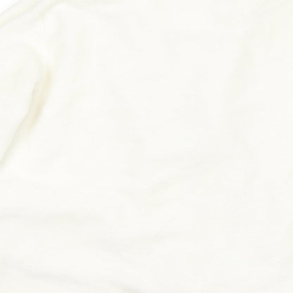Brand and care label for akal sport women’s white jacket, size M