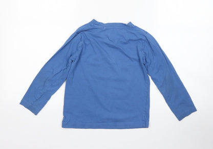 Boys Boys Blue  Cotton Basic T-Shirt Size 5-6 Years Round Neck  - super hero