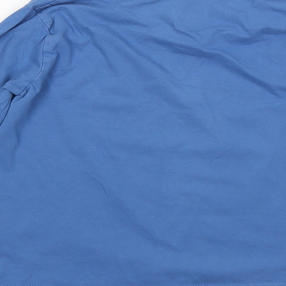 Boys Boys Blue  Cotton Basic T-Shirt Size 5-6 Years Round Neck  - super hero