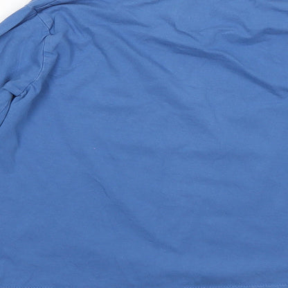 Boys Boys Blue  Cotton Basic T-Shirt Size 5-6 Years Round Neck  - super hero