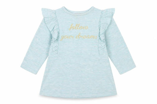 Primark Girls Green  Viscose Jumper Dress  Size 12-18 Months  Round Neck