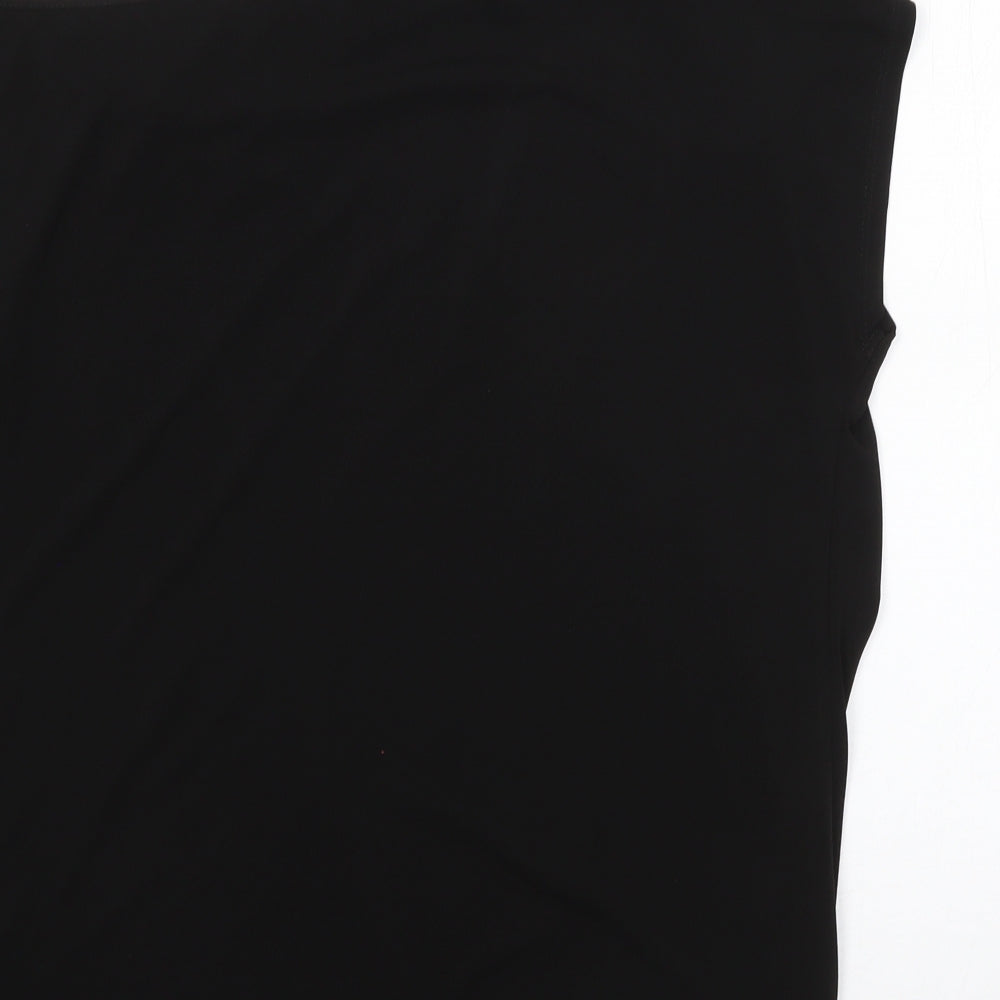 Capsule Womens Black  Polyester Basic Blouse Size 16 One Shoulder