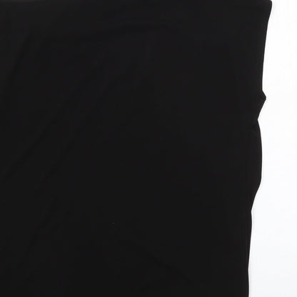 Capsule Womens Black  Polyester Basic Blouse Size 16 One Shoulder