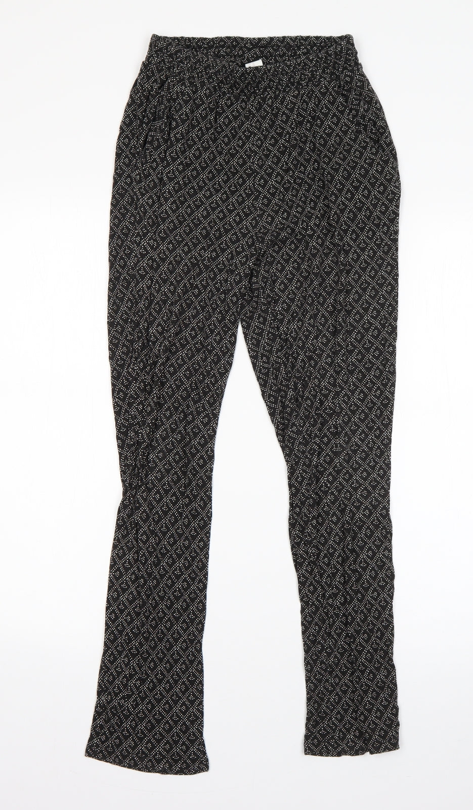 Womens UK Size XS H&M Regular Fit Dress Pants Black Trousers