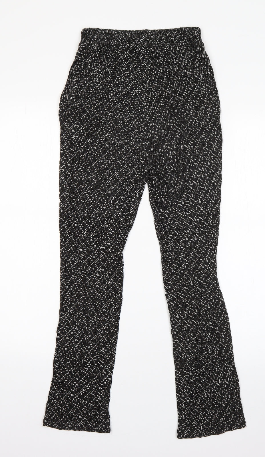 Womens UK Size XS H&M Regular Fit Dress Pants Black Trousers