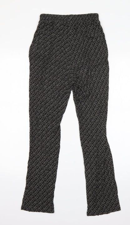 Womens UK Size XS H&M Regular Fit Dress Pants Black Trousers