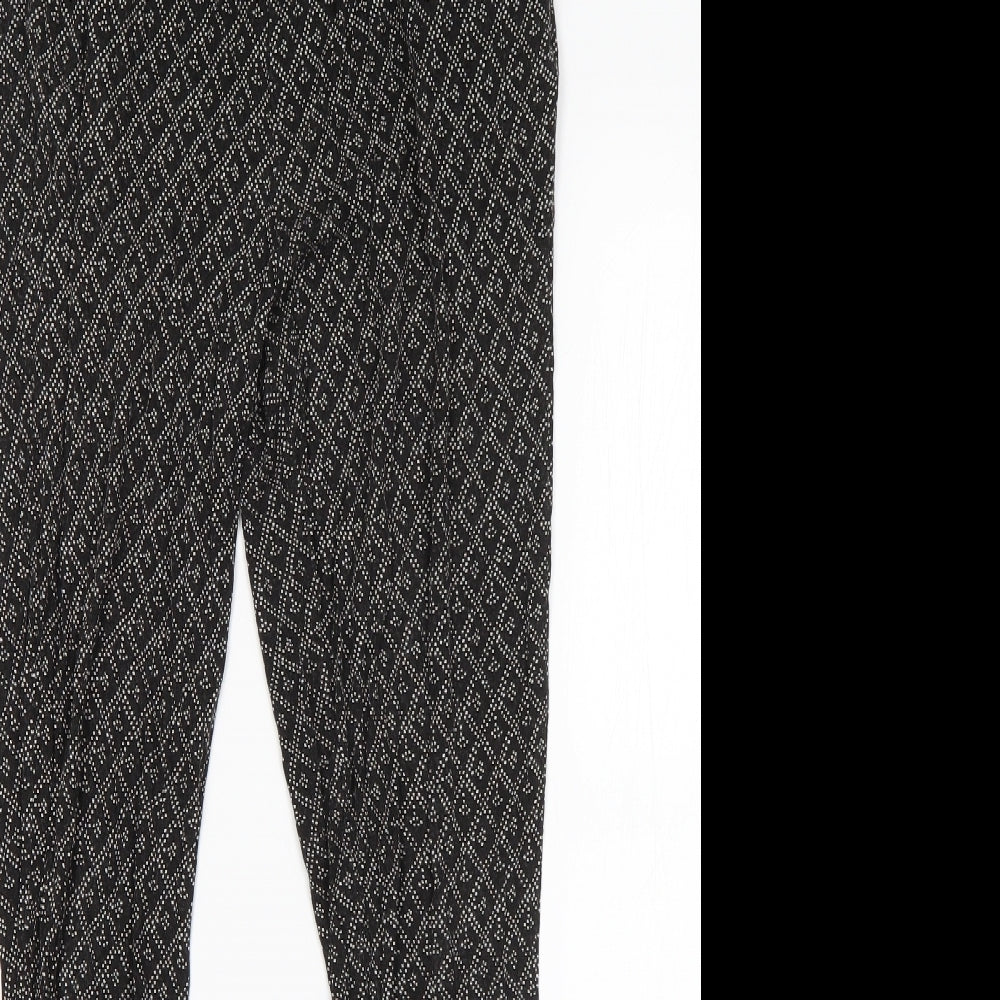 Womens UK Size XS H&M Regular Fit Dress Pants Black Trousers