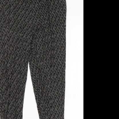Womens UK Size XS H&M Regular Fit Dress Pants Black Trousers