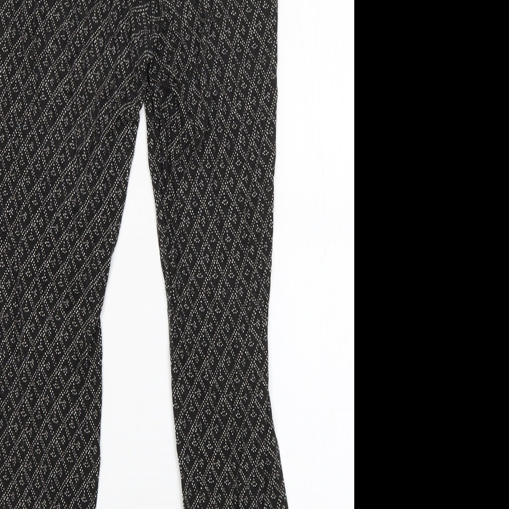 Womens UK Size XS H&M Regular Fit Dress Pants Black Trousers