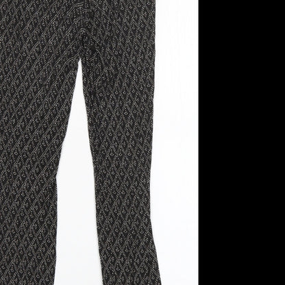 Womens UK Size XS H&M Regular Fit Dress Pants Black Trousers