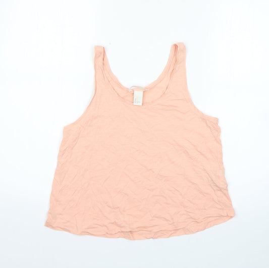 Womens UK Size S H&M Orange Basic Tank