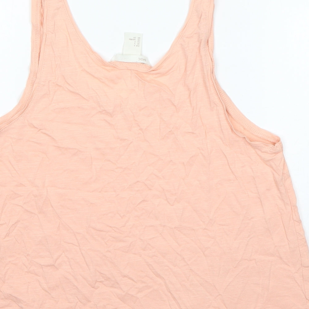 Womens UK Size S H&M Orange Basic Tank