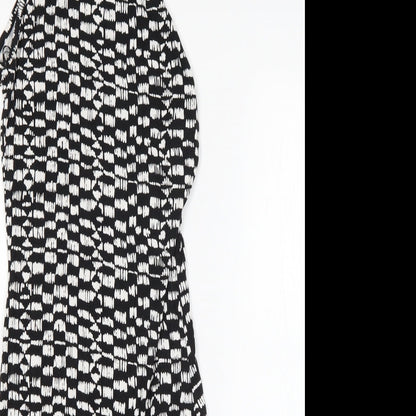 Miss Selfridge Womens Black  Viscose Pencil Dress  Size 8  Square Neck