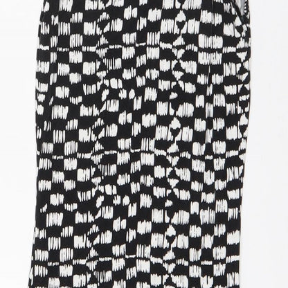 Miss Selfridge Womens Black  Viscose Pencil Dress  Size 8  Square Neck