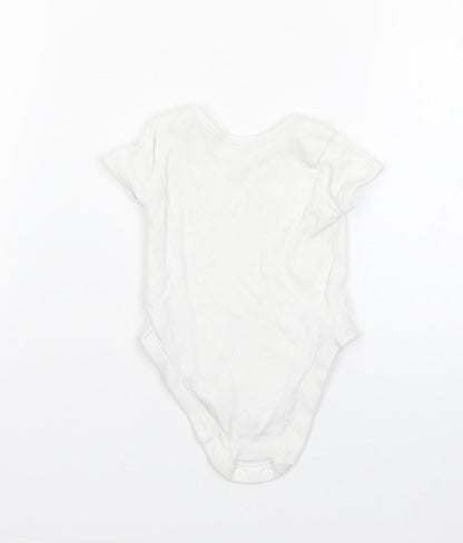 George Boys White  Cotton Romper One-Piece Size 0-3 Months