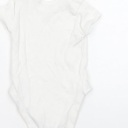 George Boys White  Cotton Romper One-Piece Size 0-3 Months