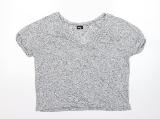 BDG Womens Grey  Polyester Basic Blouse Size S V-Neck
