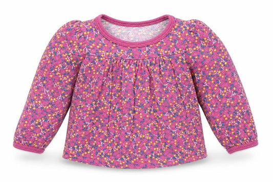 Mothercare Girls Pink Floral Cotton Pullover Jumper Size 6-9 Months