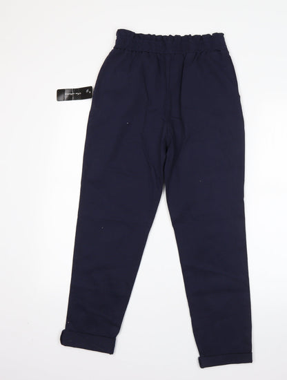 New Colection Womens Blue  Cotton Dress Pants Trousers Size S L23 in Regular