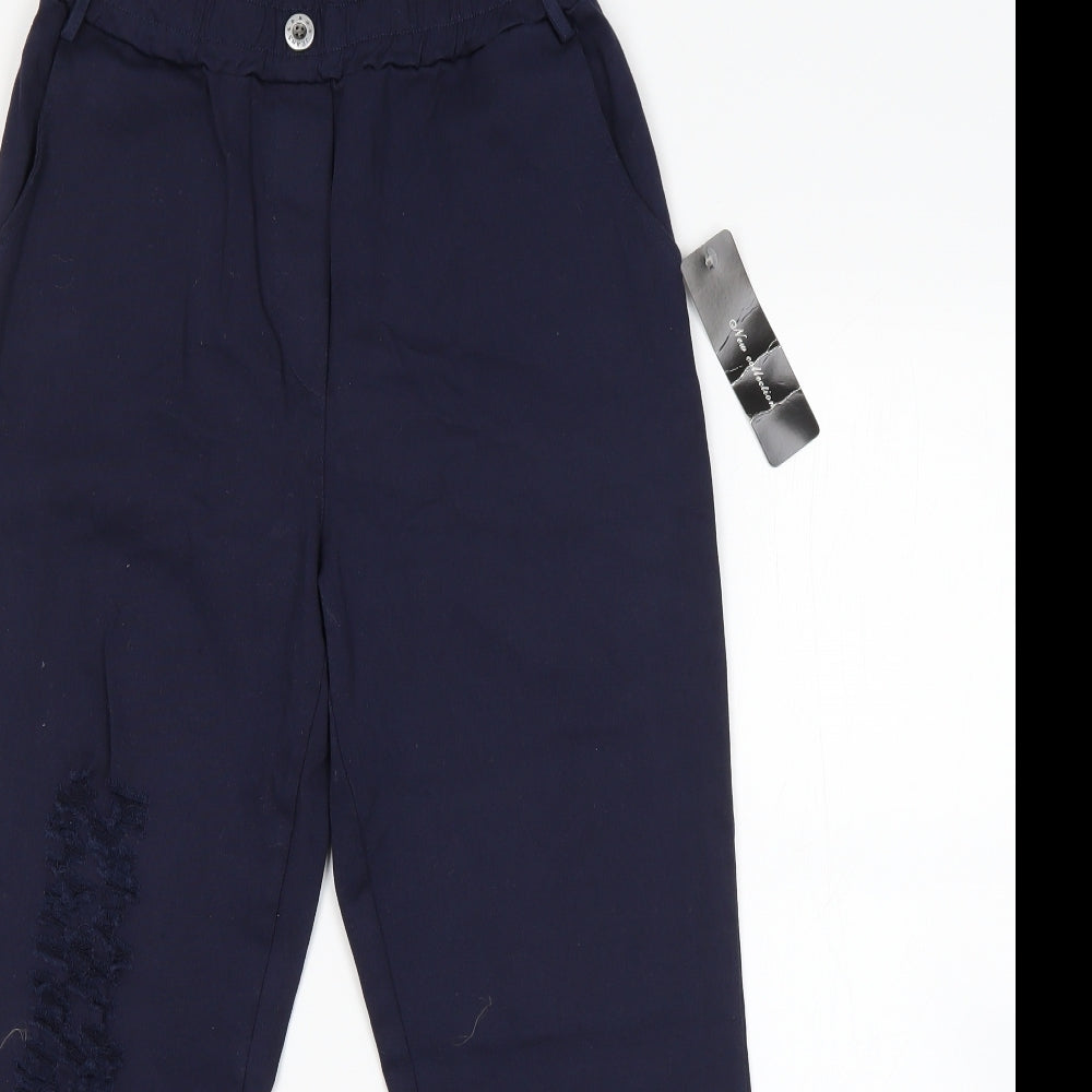 New Colection Womens Blue  Cotton Dress Pants Trousers Size S L23 in Regular