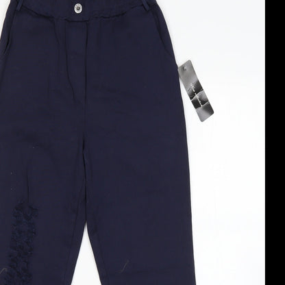 New Colection Womens Blue  Cotton Dress Pants Trousers Size S L23 in Regular