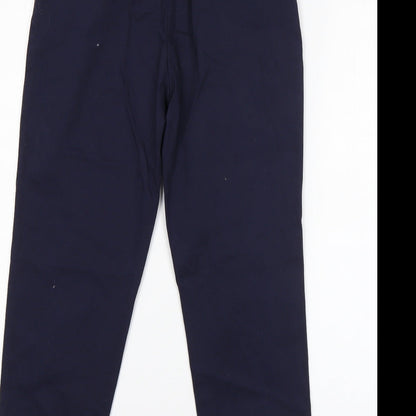New Colection Womens Blue  Cotton Dress Pants Trousers Size S L23 in Regular