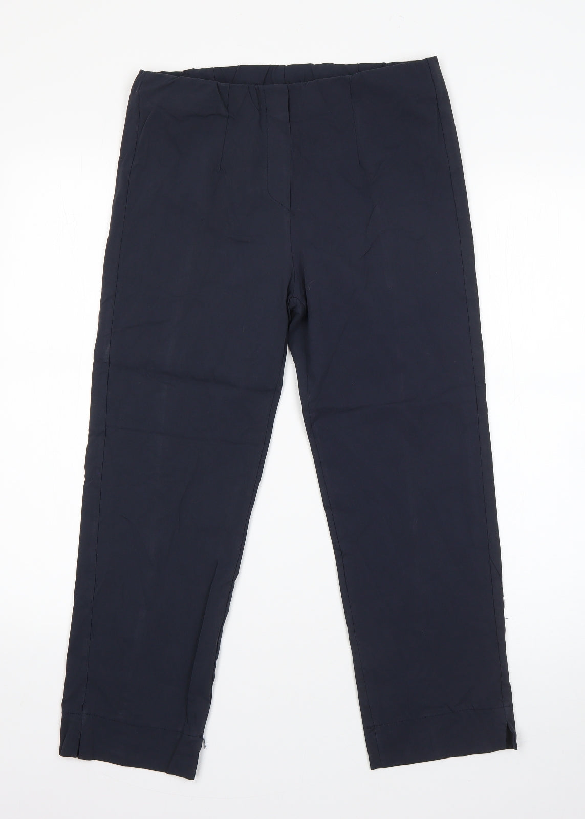 Womens UK Size L Preworn Regular Fit Dress Pants Blue Trousers