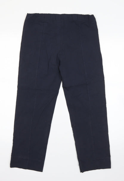 Womens UK Size L Preworn Regular Fit Dress Pants Blue Trousers