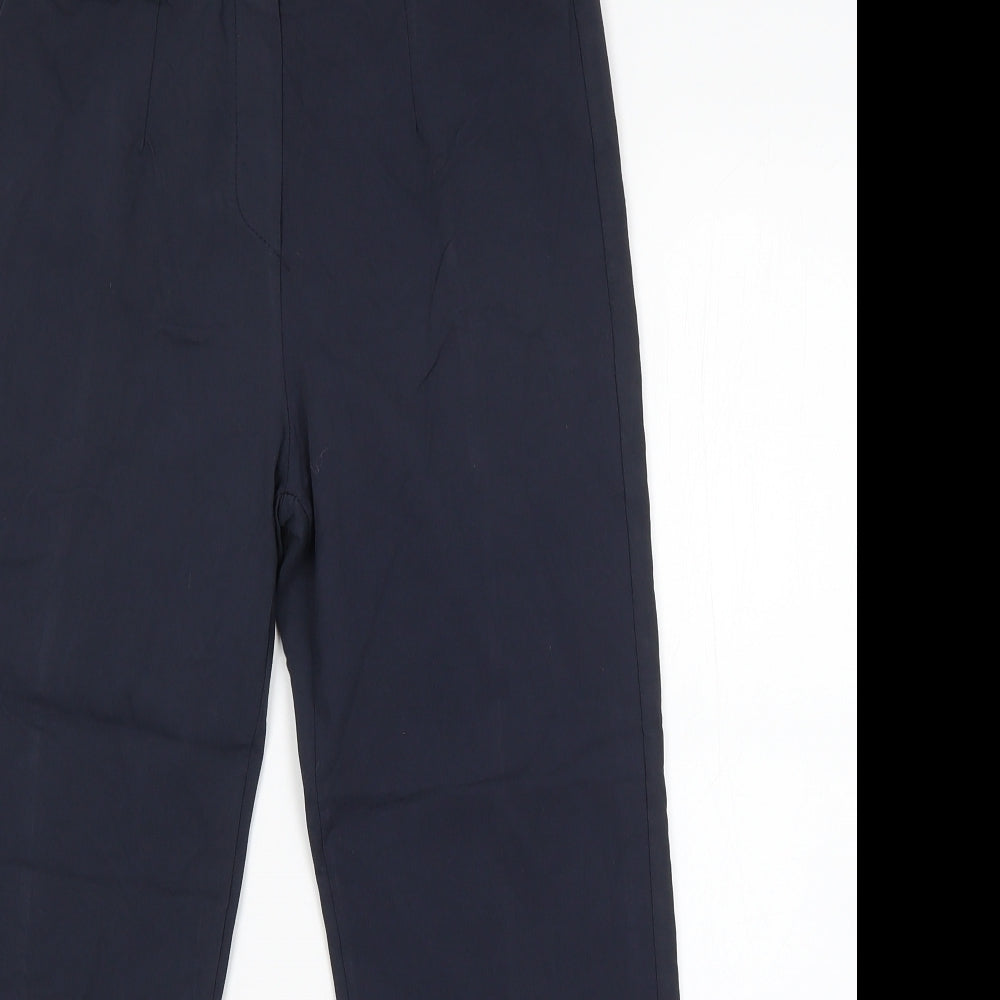 Womens UK Size L Preworn Regular Fit Dress Pants Blue Trousers