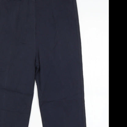 Womens UK Size L Preworn Regular Fit Dress Pants Blue Trousers