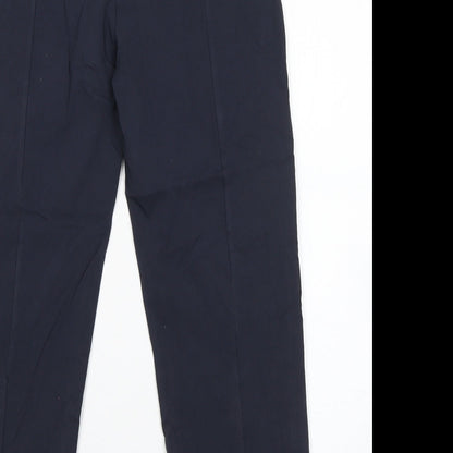 Womens UK Size L Preworn Regular Fit Dress Pants Blue Trousers