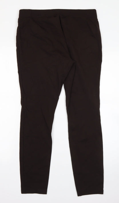 Ana Womens Brown  Nylon Dress Pants Trousers Size L L26 in Regular