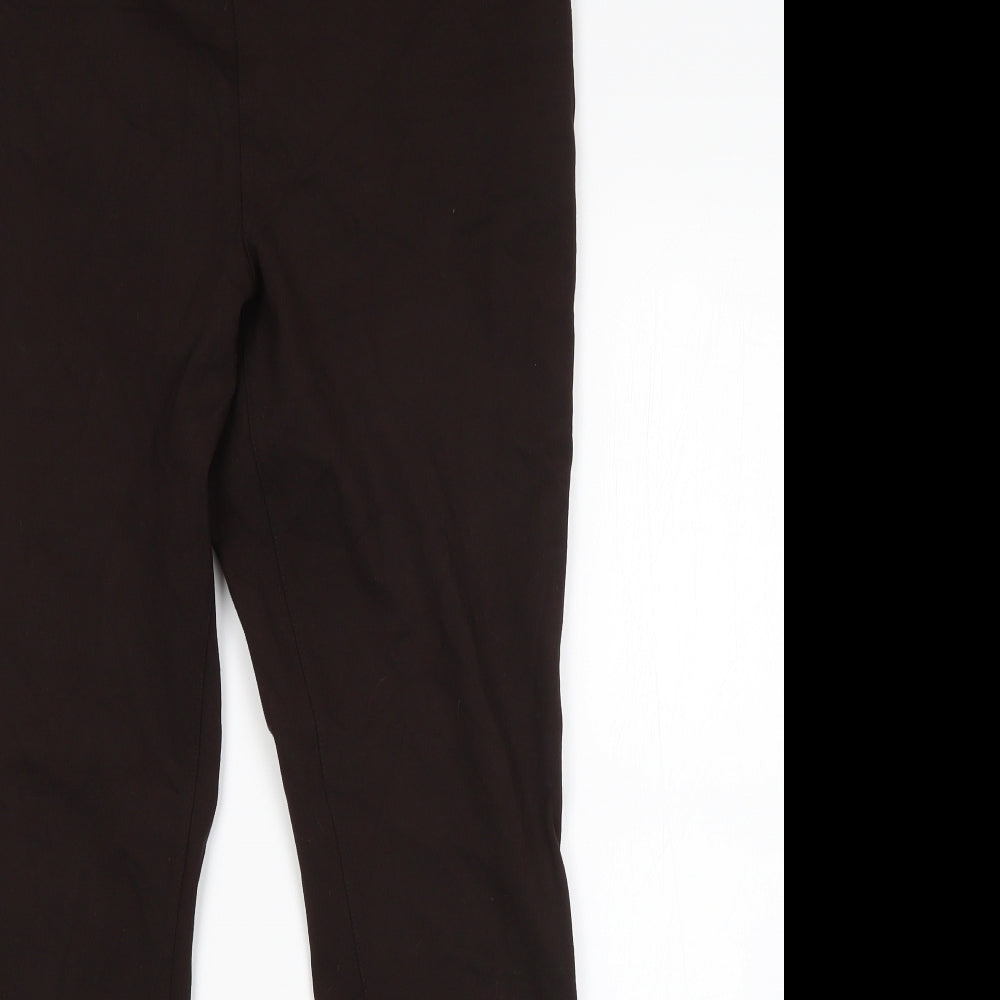 Ana Womens Brown  Nylon Dress Pants Trousers Size L L26 in Regular
