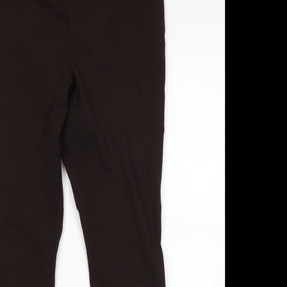 Ana Womens Brown  Nylon Dress Pants Trousers Size L L26 in Regular