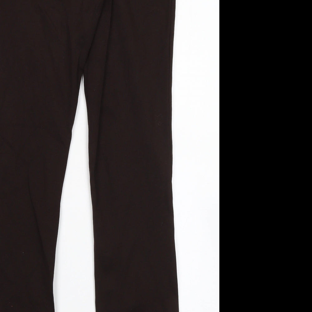 Ana Womens Brown  Nylon Dress Pants Trousers Size L L26 in Regular