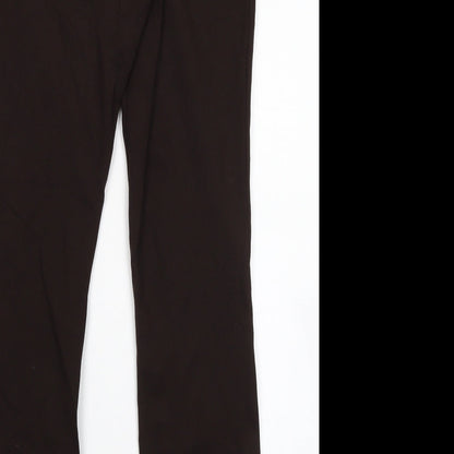 Ana Womens Brown  Nylon Dress Pants Trousers Size L L26 in Regular