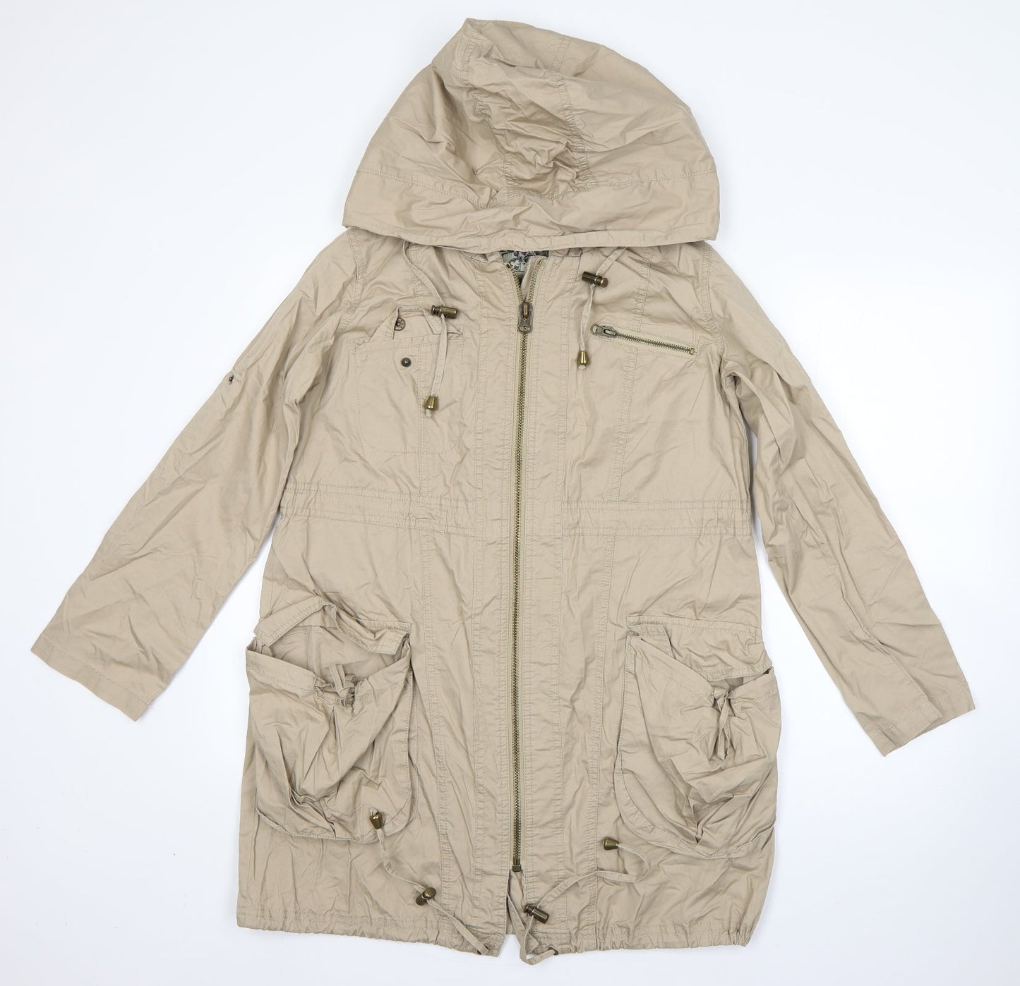 New Look Womens Beige   Overcoat Coat Size 8