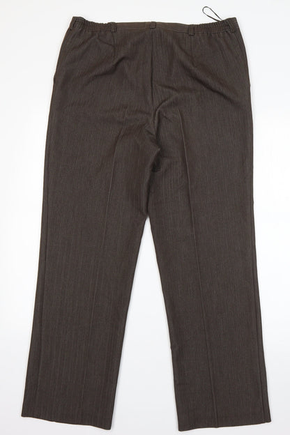 Annabell Womens Brown  Viscose Dress Pants Trousers Size 12 L27 in Regular