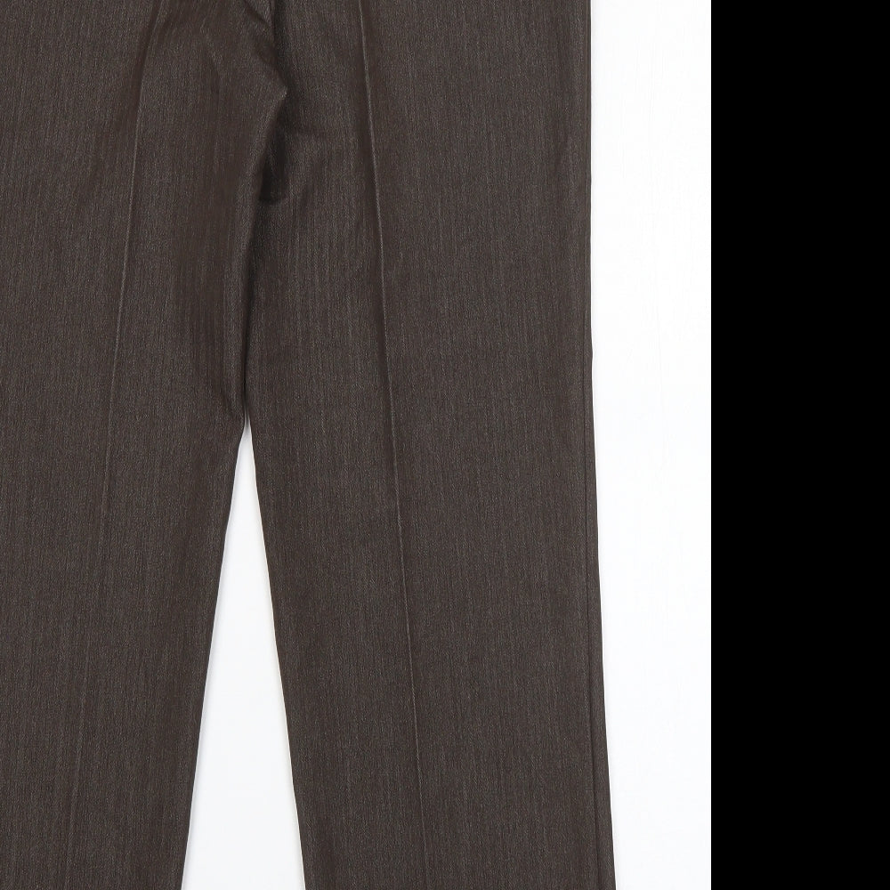 Annabell Womens Brown  Viscose Dress Pants Trousers Size 12 L27 in Regular