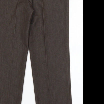 Annabell Womens Brown  Viscose Dress Pants Trousers Size 12 L27 in Regular