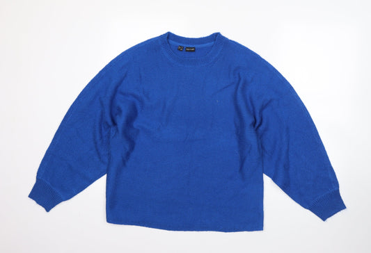 Body Flirt Womens Blue Round Neck  Acrylic Pullover Jumper Size S