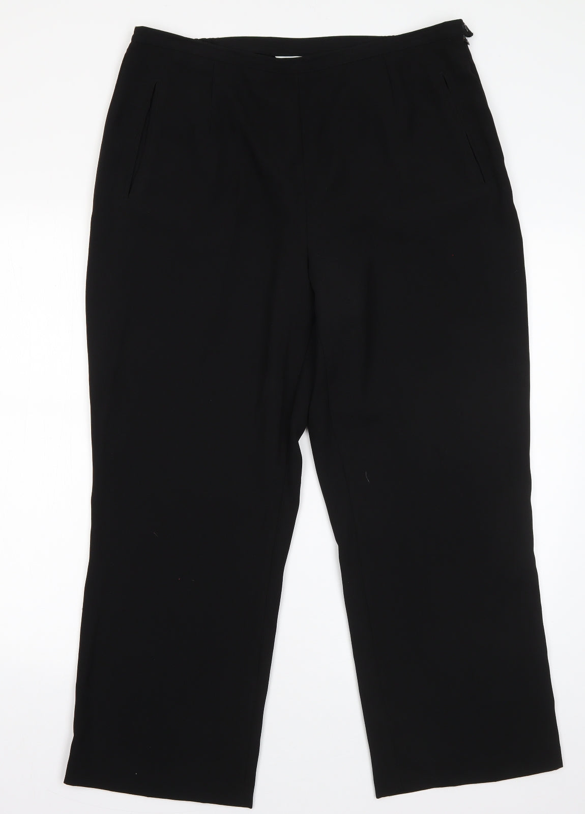AMARANTO Womens Black  Polyester Dress Pants Trousers Size 10 L26 in Regular