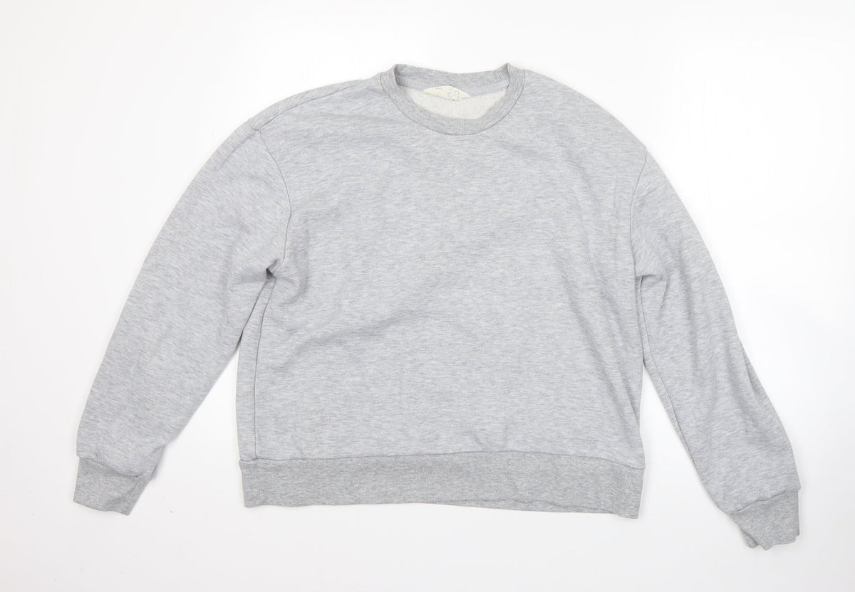 Additional front view of Primark women’s grey cotton pullover sweatshirt, size S