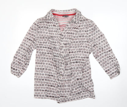 M&S Womens Grey Polka Dot Cotton  Nightshirt Size 14