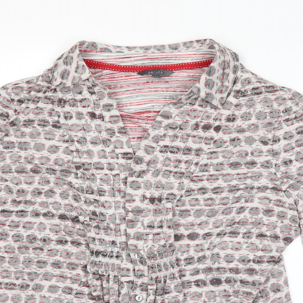M&S Womens Grey Polka Dot Cotton  Nightshirt Size 14