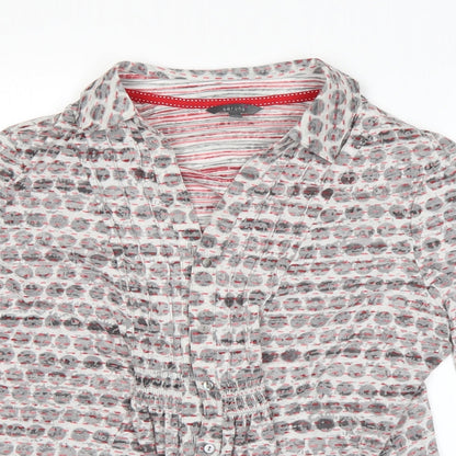 M&S Womens Grey Polka Dot Cotton  Nightshirt Size 14